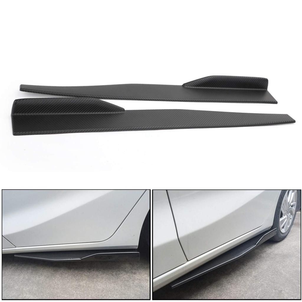 Bruce Shark 86cm Universal Car Side Bumper Lip Strip Splitter Universal Carbon Fiber & (Bruce Shark) 2-Piece Skirt/Rear Anti-Scratch Extensions,