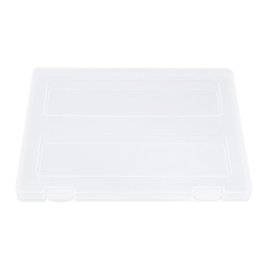 Clear Document Storage Case Transparent Plastic File Storage Box with Secure Buckle Lock
