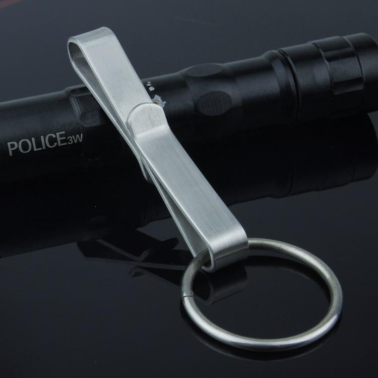 Vintage Handmade Stainless Steel Keychain Belt Loop Sports Pants Pendant Men's Nostalgic Keyring