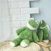36cm Furry Green Frog Doll Stuffed Animal Cute Smiling Frog Plush Toy Sleeping Plushies Holiday Brithday Appease Gifts For Girl