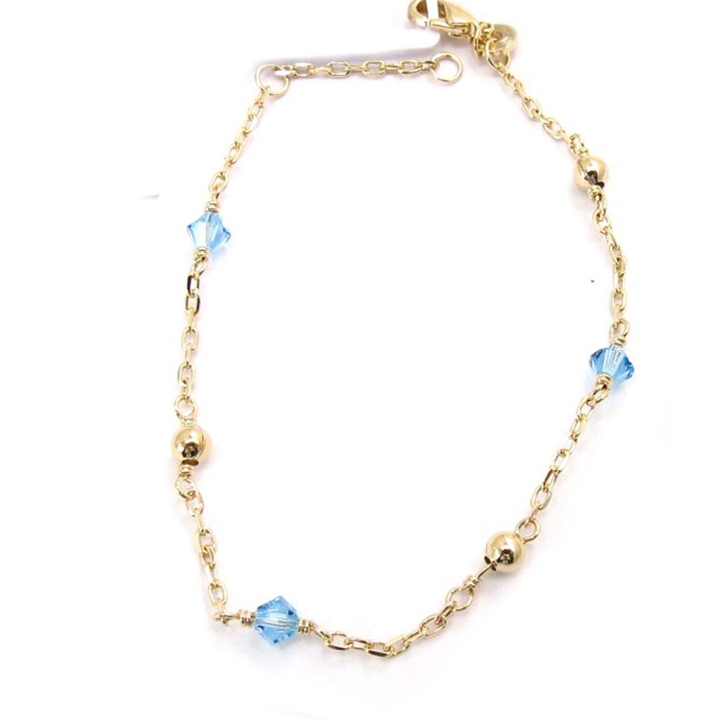 Les Trésors De Lily [K1816] - Bracelet Plaqué Or 'Sissi' bleu