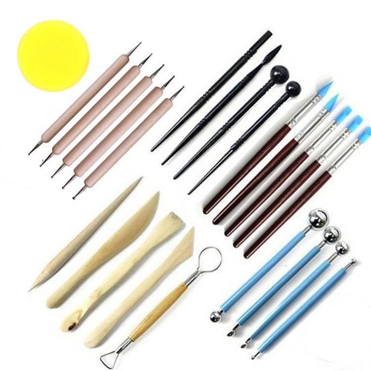 24-Piece Clay Carving & Pottery Tool Set for DIY Projects