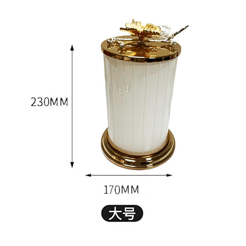 Creative Metal Butterfly Storage Jar Jewelry Cotton Swab Box Home Scented Candle Jar Nut Candy Box Crafts Home Decoration Modern