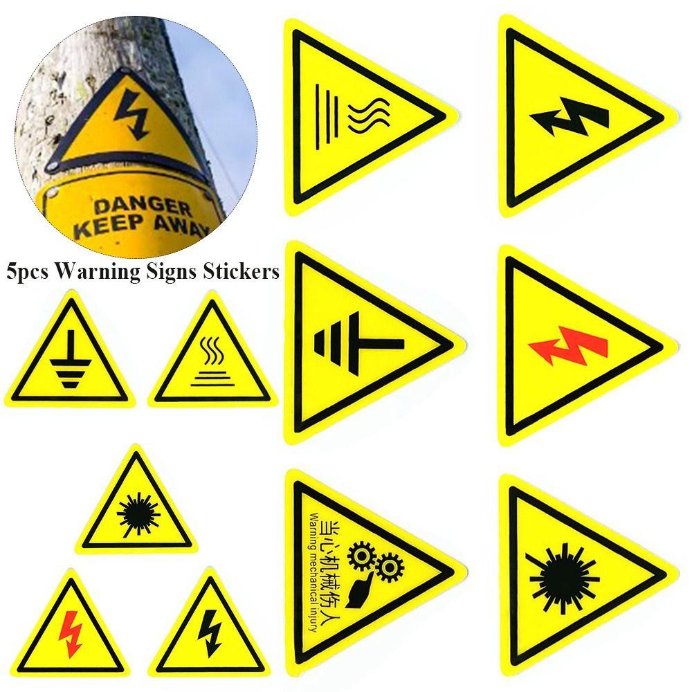 

5 шт., аксессуары, клейкие этикетки, желтые уведомления об опасности, водонепроницаемые бирки, опасность, электрическая коробка