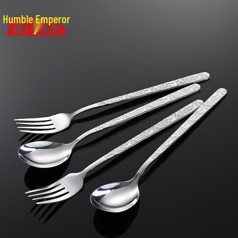 Qianxing Ruyi Stone Embossed 410 Stainless Steel Cutlery Set