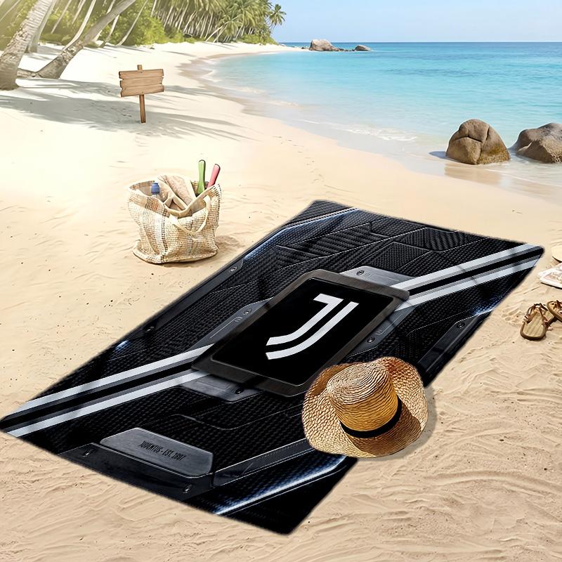Juventus FC Printed Beach Towel Quick Dry Soft TowelPortable Large Rectangular Beach Blanket for Travel Swimming Pool