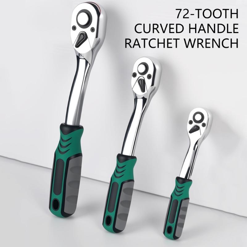 Professional Ratcheting Socket Wrench With 72Teeth Mechanism Spanner Hexagonal Head Durability Alloy Steel For Mechanics