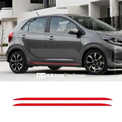 Carbon Fiber Sport Door Side Skirt Stripes For KIA Picanto Morning Car Styling Body Decor Sticker Auto Accessories Vinyl Decals