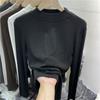 T-shirt a maniche lunghe a collo alto e mezzo collo da donna autunno e inverno nuovo stile straniero sottile sottile all'interno prendi leggings piccola maglietta