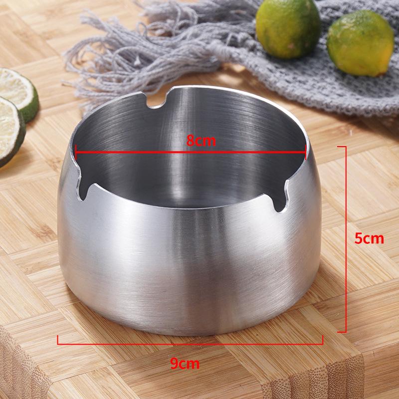 Stainless Steel Windproof Ashtray: Large, Creative Design for Home, Restaurant, and Cafe