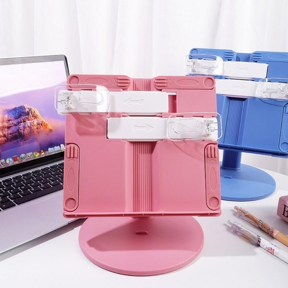 With Page Clip Lifting Reading Bookshelf Height Adjustable Children Reading Stand  Study Room