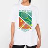 Tennis Club Grafische T-shirts Zomer Vintage Dames Los Korte Mouw Sport T-shirt Retro Esthetisch T-shirt Mode Vakantie Tops