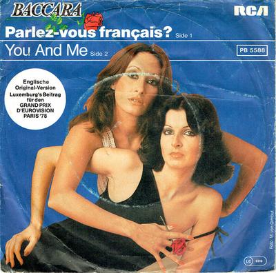 7inch Record BACCARA - Parlez-vous Français? PB5588 RCA Victor 1978 UK Pop Used