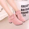 Trendy Elegant High-heeled Boots With Zipper For Girls, Lightweight Non Slip Boots For Indoor Outdoor Travel, Spring And Autumn