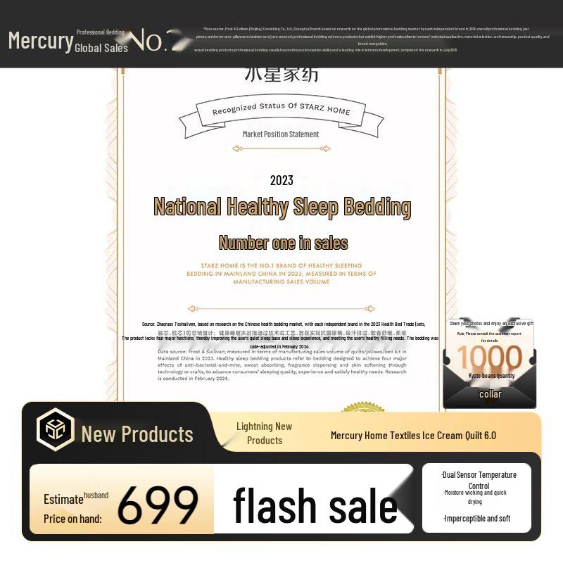 Mercury Home Textiles Ice Cream 6.0 Cooling Quilt