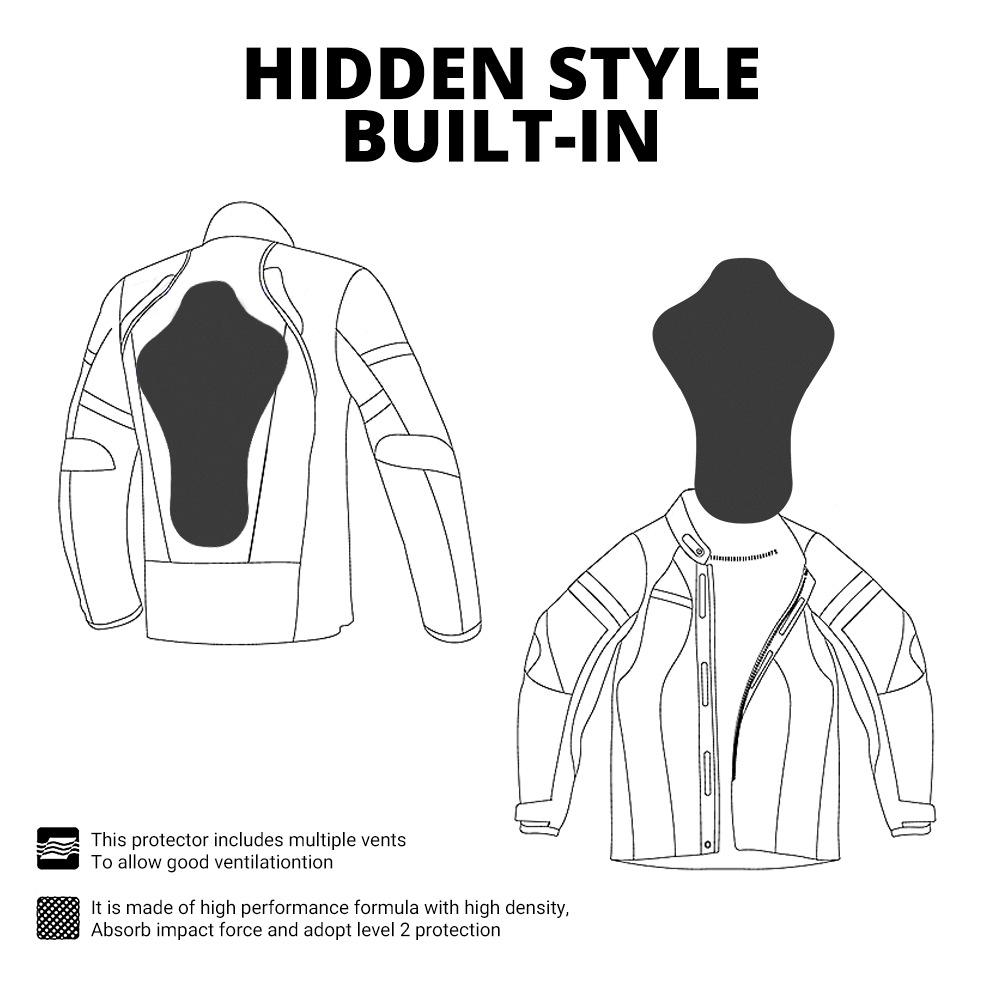 EVA Double-Layer Motorcycle Riding Suit with Back Protector, Shoulder & Elbow Pads