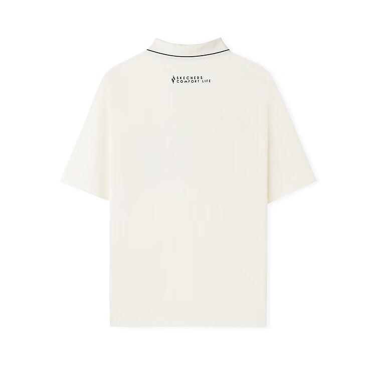 Skechers SS25 Brand Logo Fashion Simple Pullover Breathable Quick-Dry Cool Short Sleeve Polo Shirt Men Polo Shirt Cotton-Candy-White L225M167-0074
