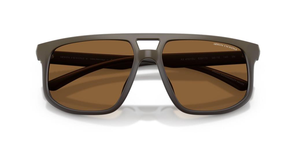 Armani Exchange Sunglasses Matte Brown Gradient Brown 58mm 83917358 0AX4161SU [ARMANI EXCHANGE]