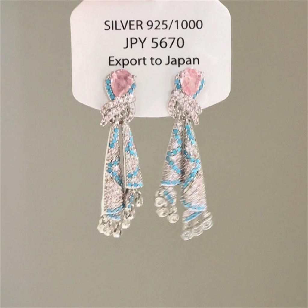 Fashionable Trendy Women's Earrings Personality Glass Rhinestone Earrings For Women