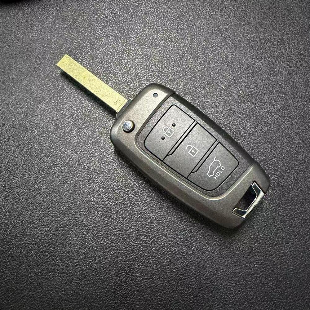 EEJQ9 Car Key Fob Shell Case Housing for Hyundai Accent Elantra Kona Santa Fe 2018 2019 2020 2021 202 Tucson Veloster Solaris Verna
