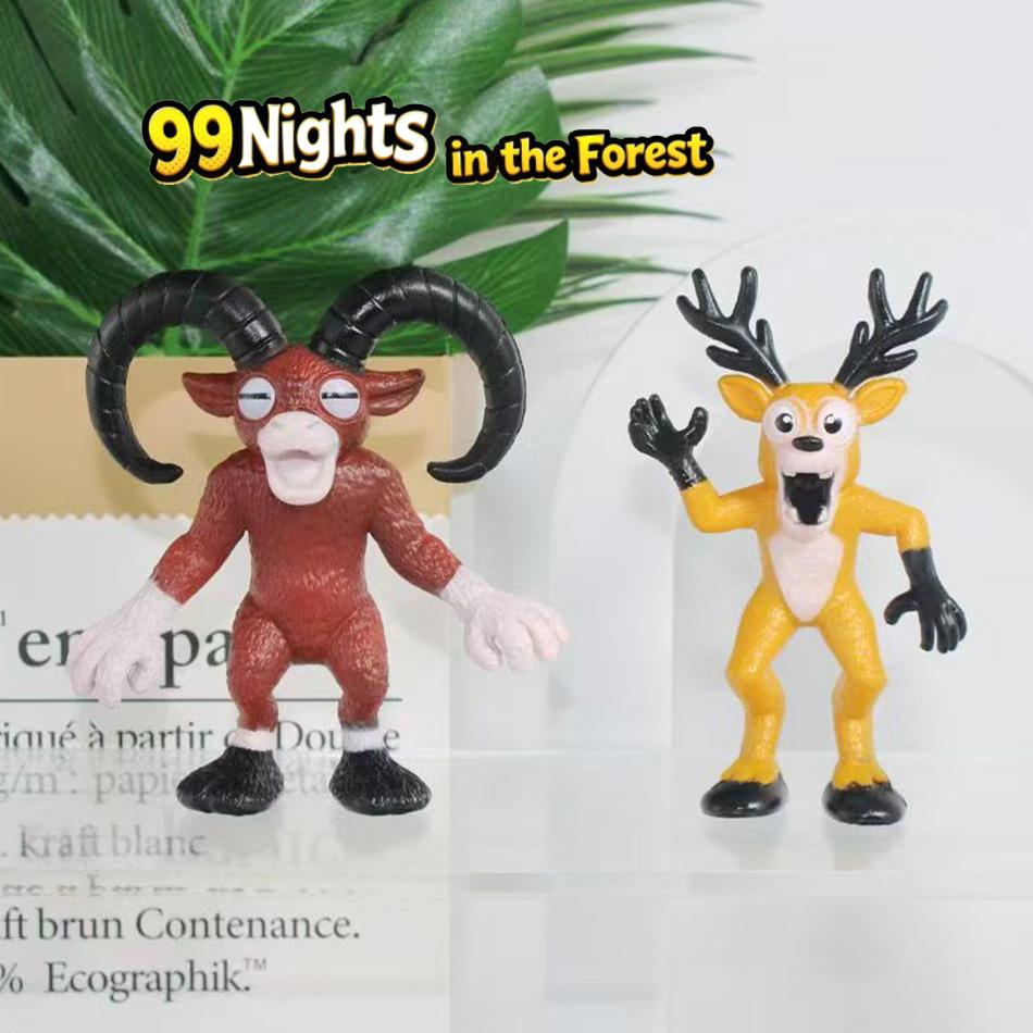 New  6pcs/set 99 Nights Cartoon In The Forest Figure Toys Doll Anime Children Birthday Gifts model for toy Gift
