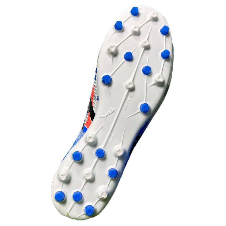 Puma Future 8 Match Comfortable Durable Mg Football Shoes Unisex Football Shoes Blue White 108424-01