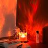 Bedside Lamp Ocean Wave Projector Light with Remote Control Dimmable Desktop Color-changing Night Light Ambient Lighting