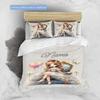 Prettyprincessstyle Customize Your Name Duvet Coversoftbedding Set For Bedroom Guest Room And Dorm Decoration Threepiece Set Includes 1 Duvet Cover 2