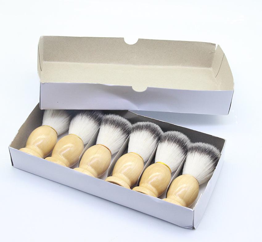 Men's Old-Fashioned Wooden Beard Shaving Brush