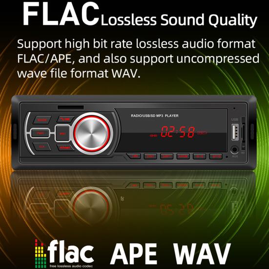 5209E Multifunctional Remote Control MP3 Audio Player Universal Auto Bluetooth-compatible Wireless