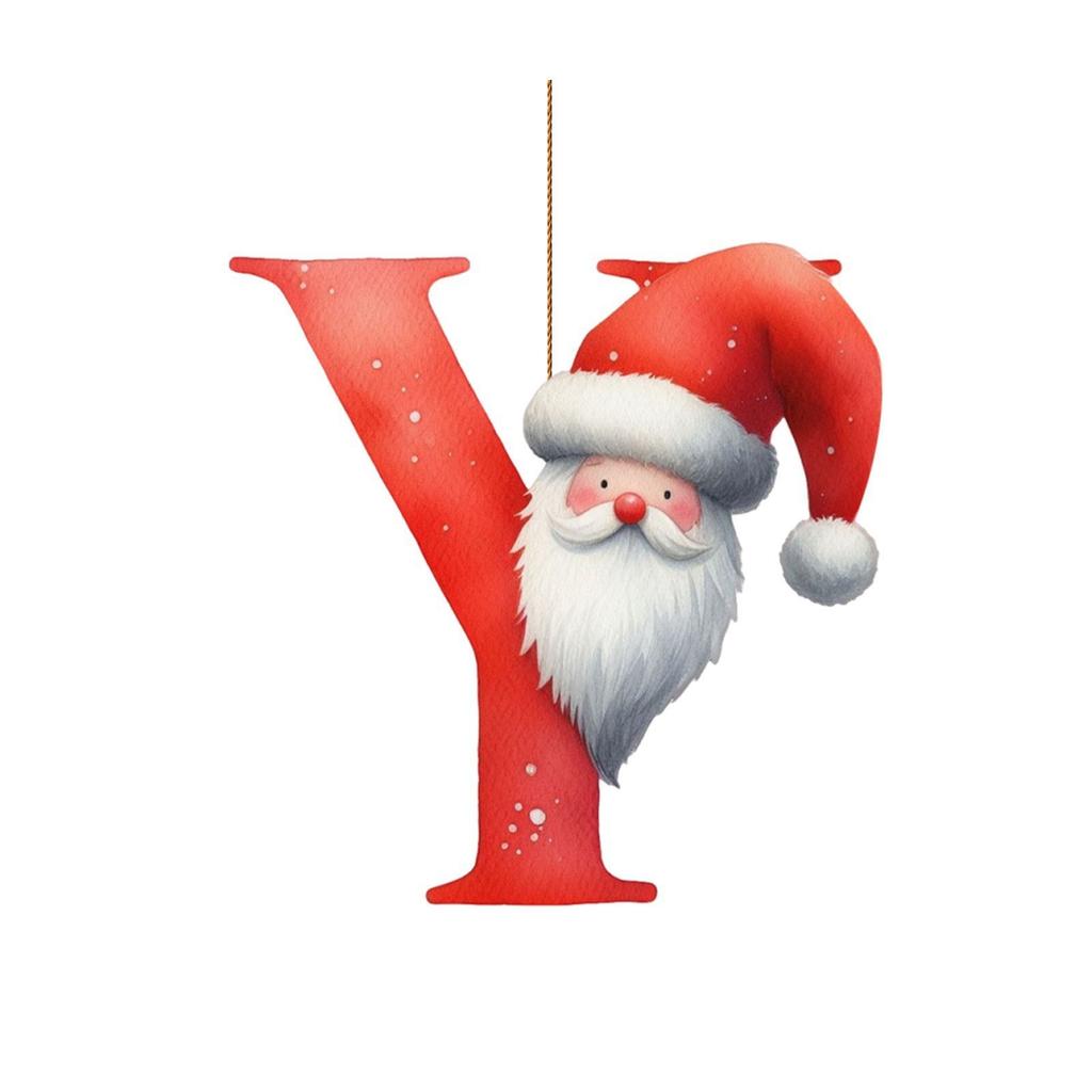 Christmas Acrylic Letter Ornament New Design 2D Plane Car Hanging Tree Decor Holiday Festive Home Decor Unique Xmas Decor Gift