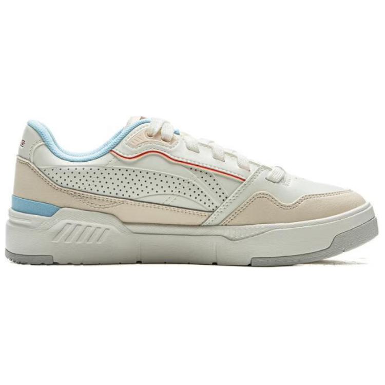 Li Ning Common 80s Classic Fashion Retro Versatile Thick Sole Comfortable Non-Slip Wear-Resistant Low-Top Skate Shoes Women Sneakers AGCV024-2
