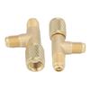 2 Pezzi Adattatore a T con Attacco Rapido e Valvola Ottone 1/4in SAE Adattatore a T per Refrigerante Struttura Robusta per R22 R12 R134