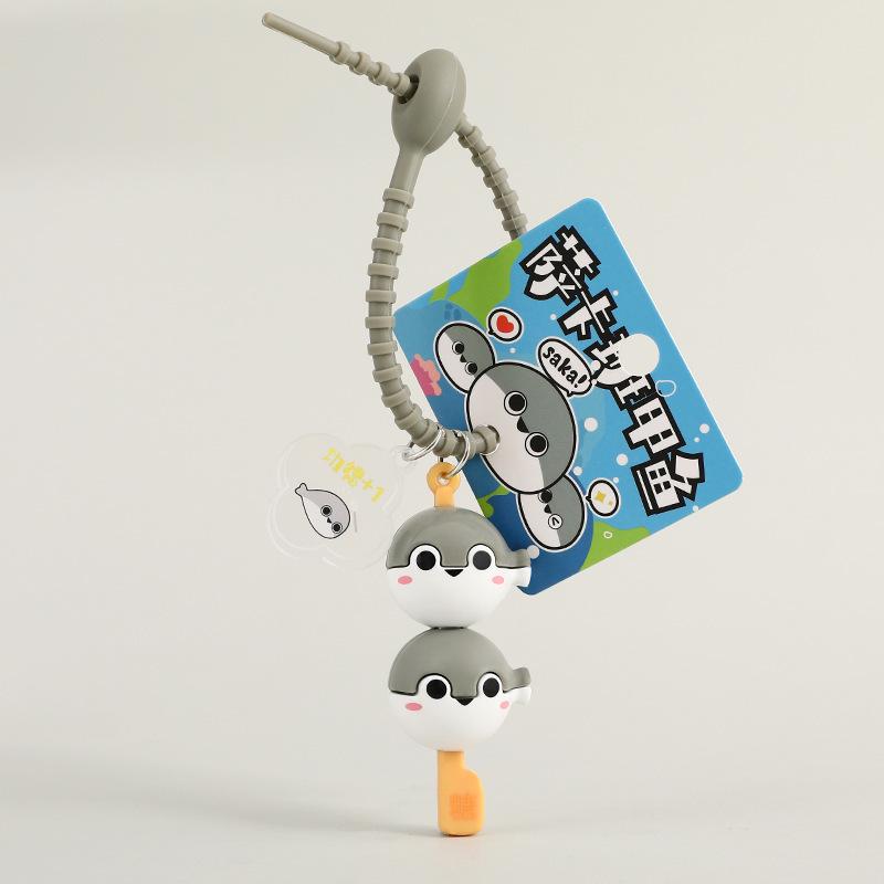 Creative Cartoon Gamera Stacking Toy Keychain – Cute Bag Charm Gift