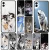 Cover for Samsung Galaxy S25 S24 S23 Fe Ultra Plus S7 Edge A05 A06 A16 A55 A15 A35 Casing Phone Case Husky Dog Wolf Art