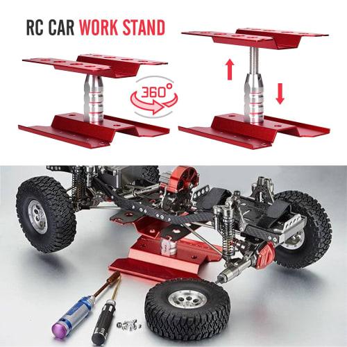 27-Piece RC Car Tool Kit with Flat, Phillips, and Hex Screwdrivers, Pliers, Cross Wrench, Body Reamer, Stand, and Polished Bar Hobby Repair Tools for