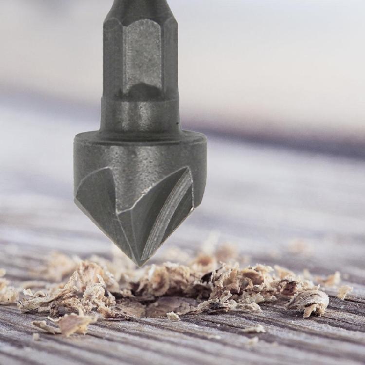 5pcs Hexagonal Shank Five Edge Chamfer Drill Bit Set for Accurate Hole Opening & Reaming Smooth Finishing Craftsmanship