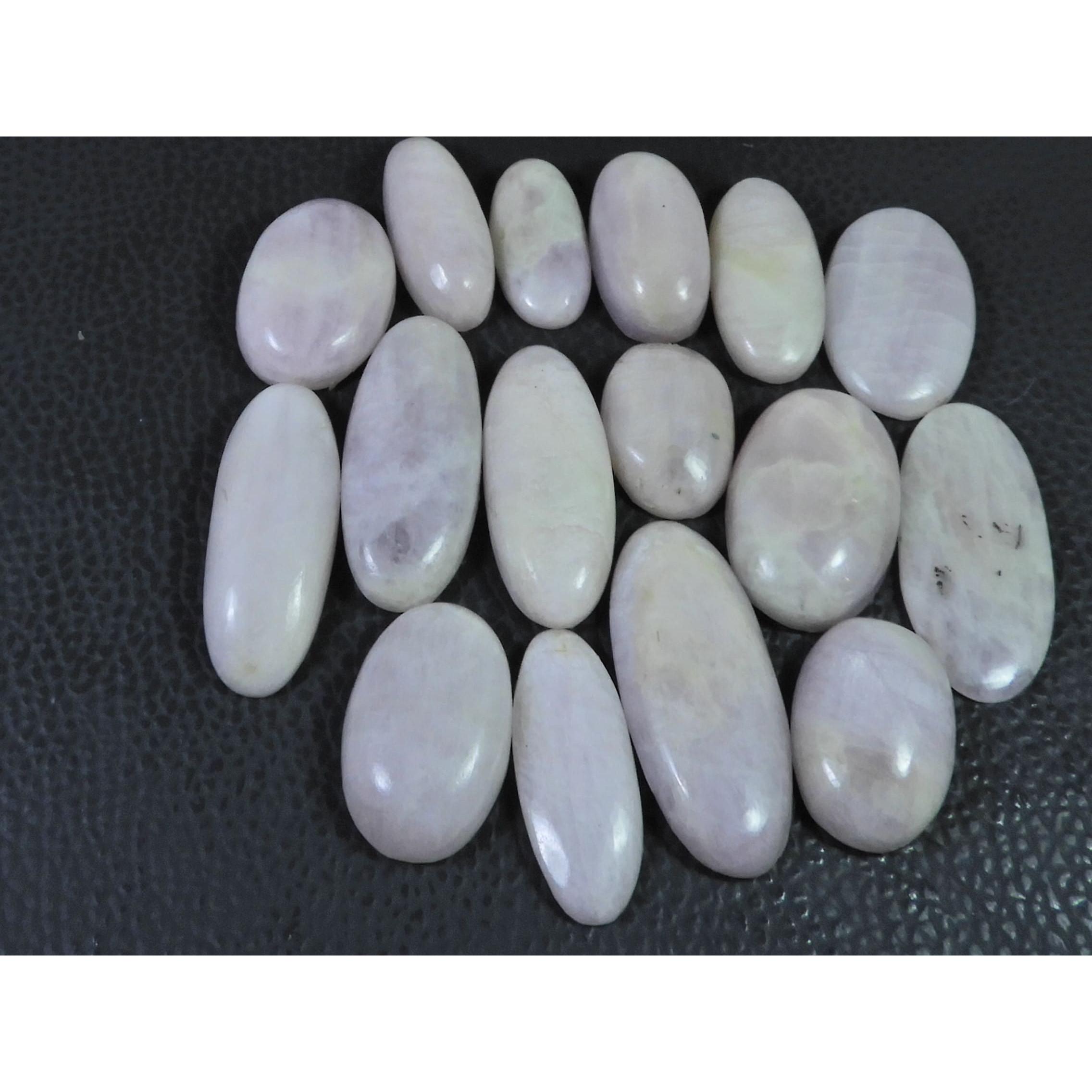 390Cts. Natural Pink Kunzite Oval Cabochon Gemstone 16Pcs Lot C-1148