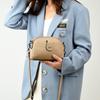 Leather women's bag first layer cowhide small square bag spring new trendy bag Internet celebrity fashion simple shoulder messenger bag