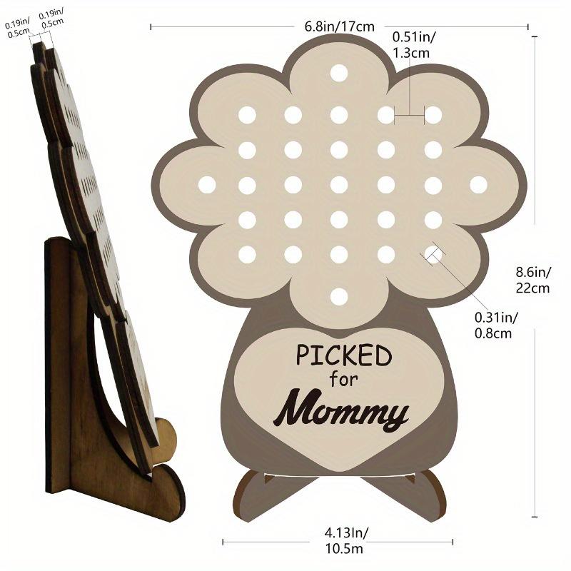 2Pcs Mother's Day Wooden Flowerpot Home Decoration Ornaments DIY Bundled Flower Racks Wooden Handicraft Gifts