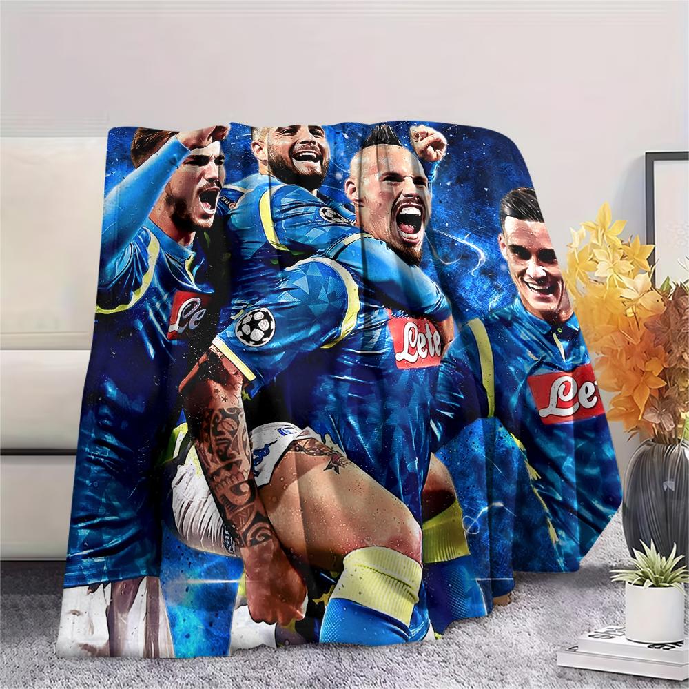 Napoli Football Team,pattern Flannel Blanket, High quality Comfortable for All Seasons, Home Decor, Warmth and Comfort, Perfect for Gifts.