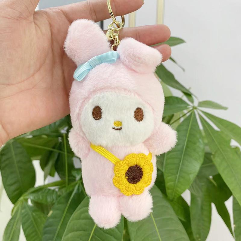 Очаровательная плюшевая кукла Sanrio Kuromi с биркой, изображающая персонажей Мелоди и Собачку Пудинг Melody
