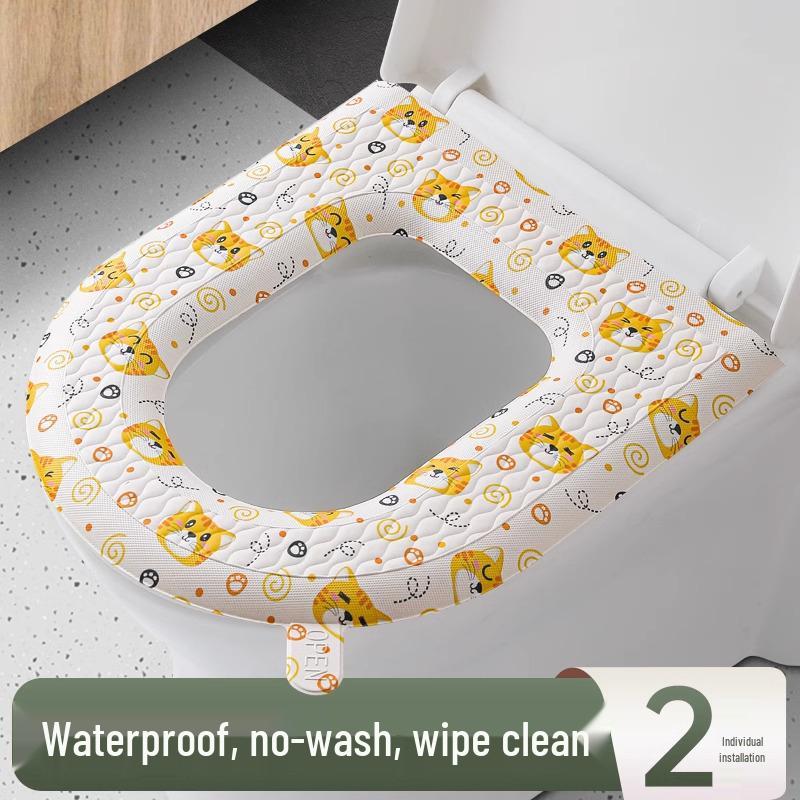 Vodotěsný EVA polštář na WC sedátko s madly - Roztomilý, Antibakteriální, Univerzální velikost pro všechna roční období