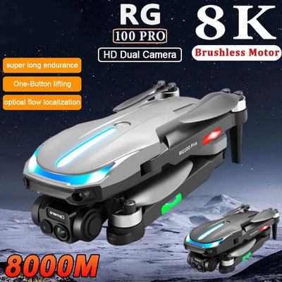 Νέο Professional RG100Pro Drone 8K ESC Dual Camera HD Brushless Motor Intelligent Obstacle Avoidance Aerial Photography RC Aircraft Quadcopter Toys