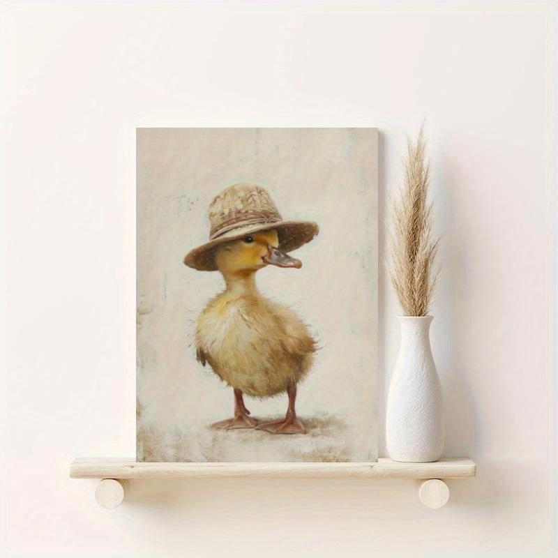 An antique duck canvas art print - Classic decorative art decorating farm animal walls, frameless ink painting, suitable for hom