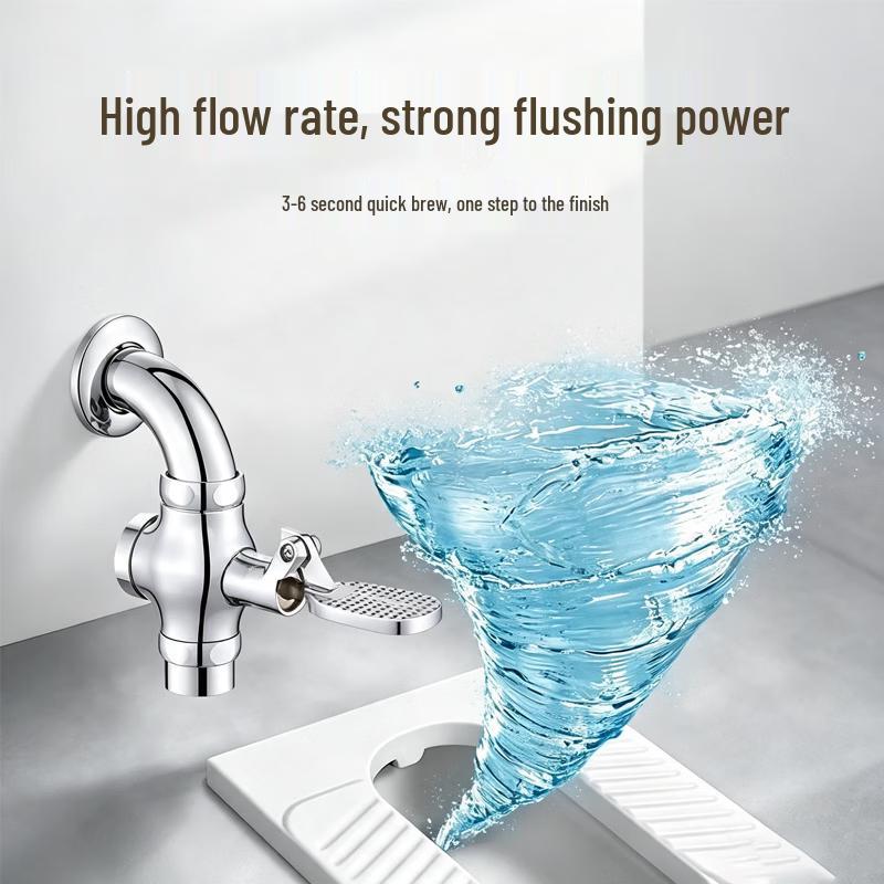 Chugong Foot-Operated Flush Valve for Squat Toilets