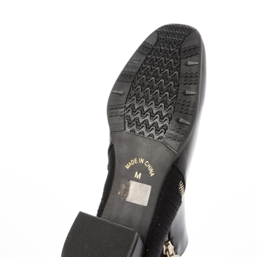 Pitti Side Zipper Square Short Boots