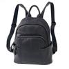 Ganzlederrucksack Schwarz Rindsleder Mode Vielseitiger weicher Leder Damenrucksack Damentasche