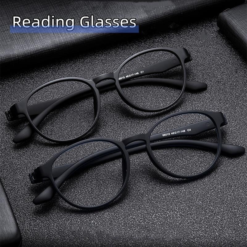 Premium Classic Ultralight Anti Blue Light Reading Glasses For Men Ladies TR90 Round Frame Blue Rays Blocking Computer Diopter +1.75 2.25
