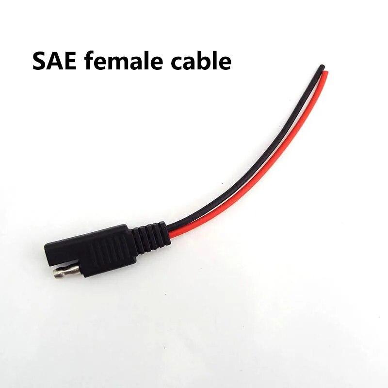 10CM SAE Male Female Solar Battery Cable 18AWG Power Supply Plug Extension Connector Wire for DIY Automotive  Wire SAE Cable